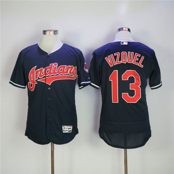 Men Cleveland Indians #13 Vizquel Blue Elite MLB Jerseys->baltimore orioles->MLB Jersey